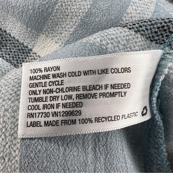 MEDIUM WILD FABLE BLUE PLAID JUMPSUIT SHORT SLEEVE ELASTIC WAIST  PREPPY CASUAL - Picture 9 of 10